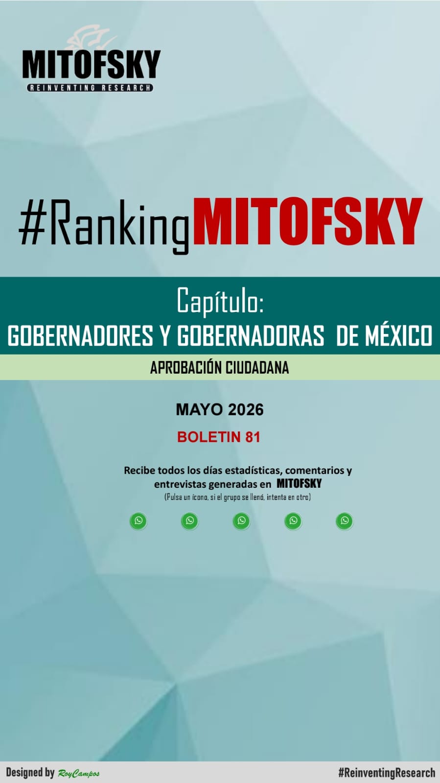 Julio Menchaca, gobernador de Hidalgo se ubica en el cuarto lugar de aprobación ciudadana a nivel nacional